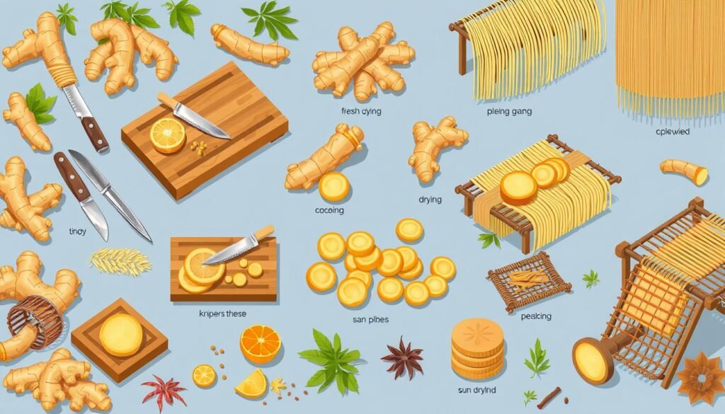 Ginger processing techniques，Ginger peeling and slicing，Ginger juice extraction
