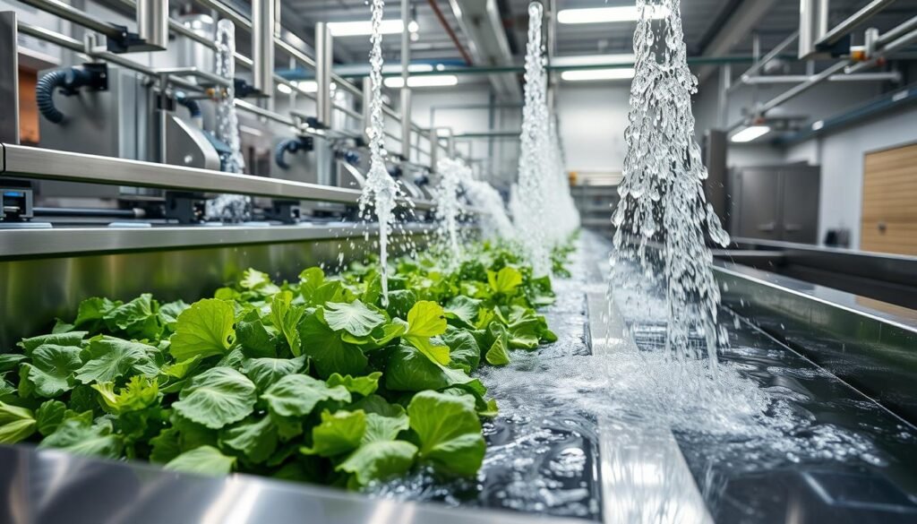 automated vegetable washing