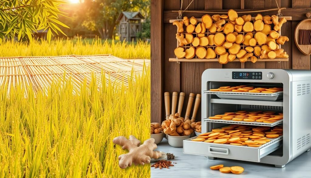 ginger drying techniques