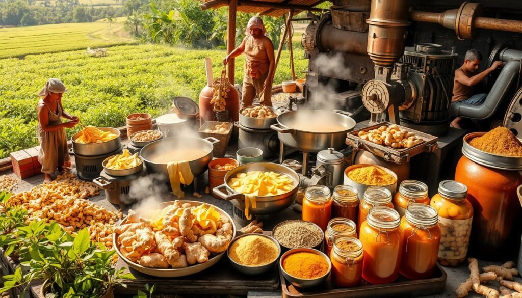 ginger processing techniques