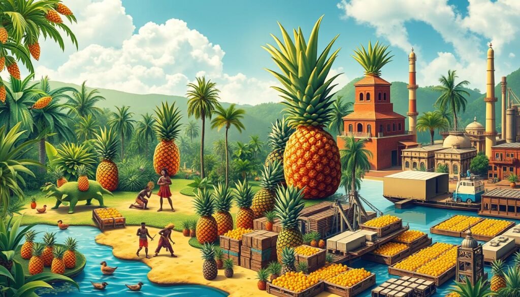 history of pineapple