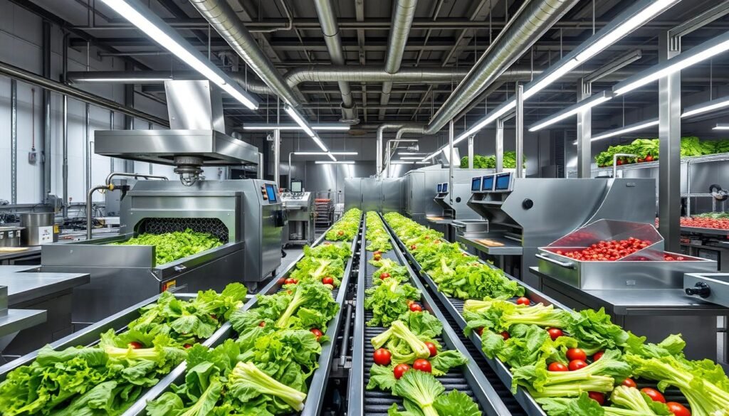 industrial salad processing equipment