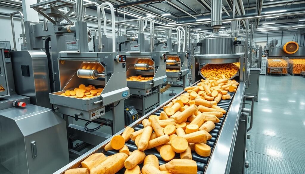 modern yam processing methods