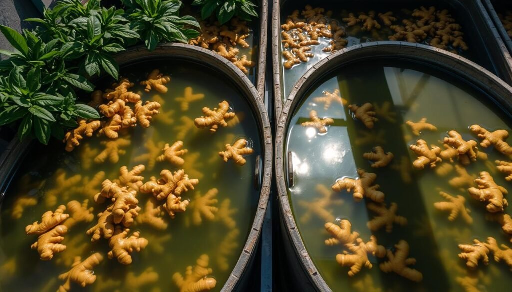 soaking tanks for ginger