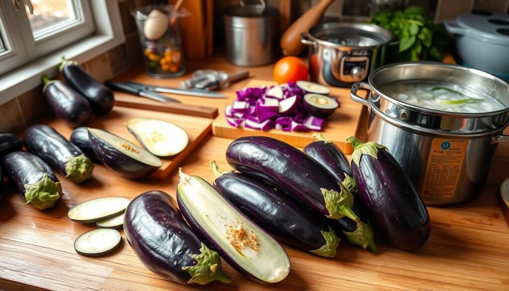 Eggplant processing methods