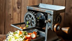 Vegetable cutting machine, history of vegetable cutters, mechanical principles
