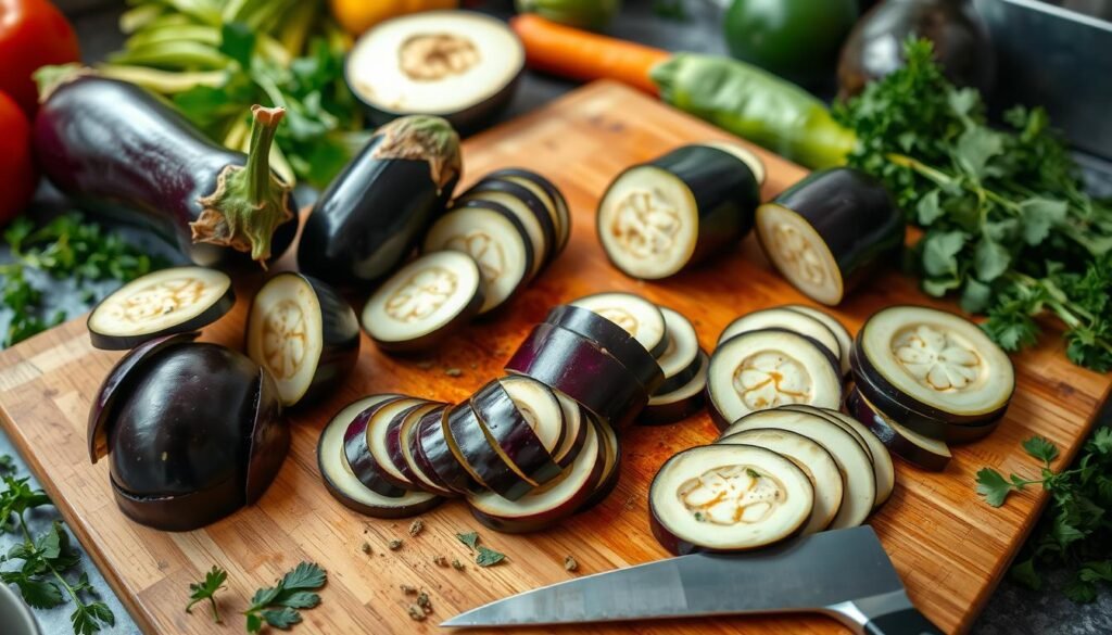 eggplant slicing techniques