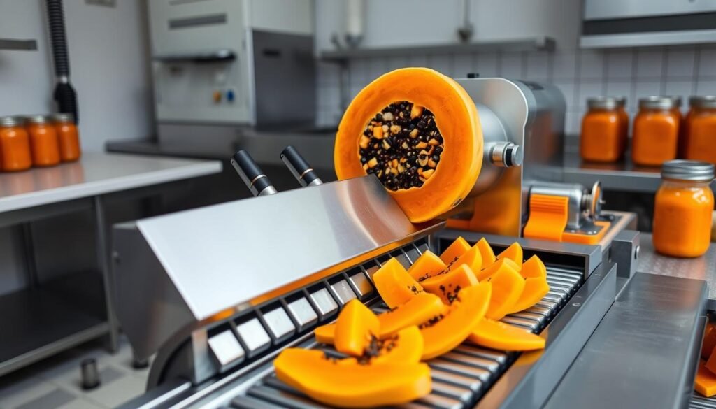 papaya slicing machinery
